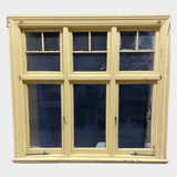 3 Panel Solid Timber Casement Window With Privacy Glass