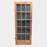 Solid Timber Raw Glass Door - 15 Panels