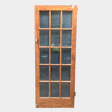 Solid Timber Raw Glass Door - 15 Panels