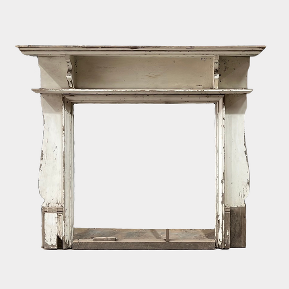 Solid Timber White Mantle Piece