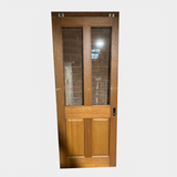 Glass 4 Panel Solid Timber Veneer Roller Doors